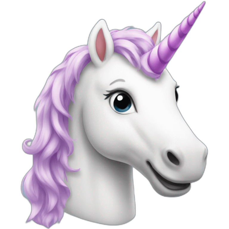 Happy unicorn emoji