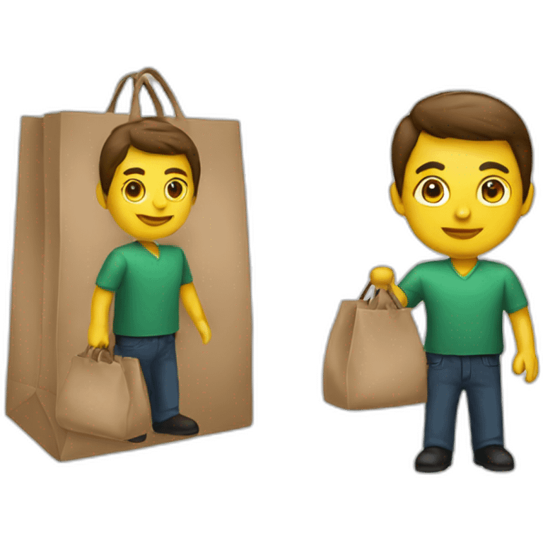 employee with a bag emoji