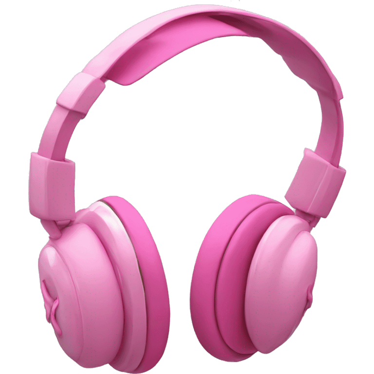 Appel headphone with pink bows emoji