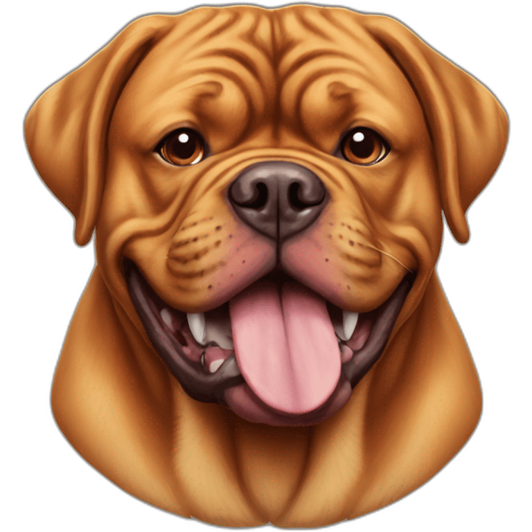 dogue de bordeaux sniling emoji