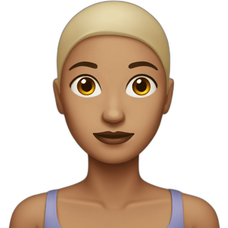 Bald Brown woman emoji