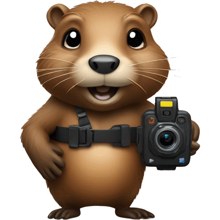 beaver with body camera emoji