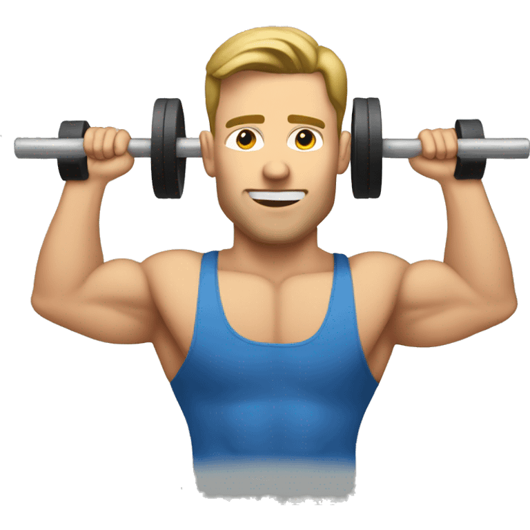 whiteguy doing shoulder press emoji