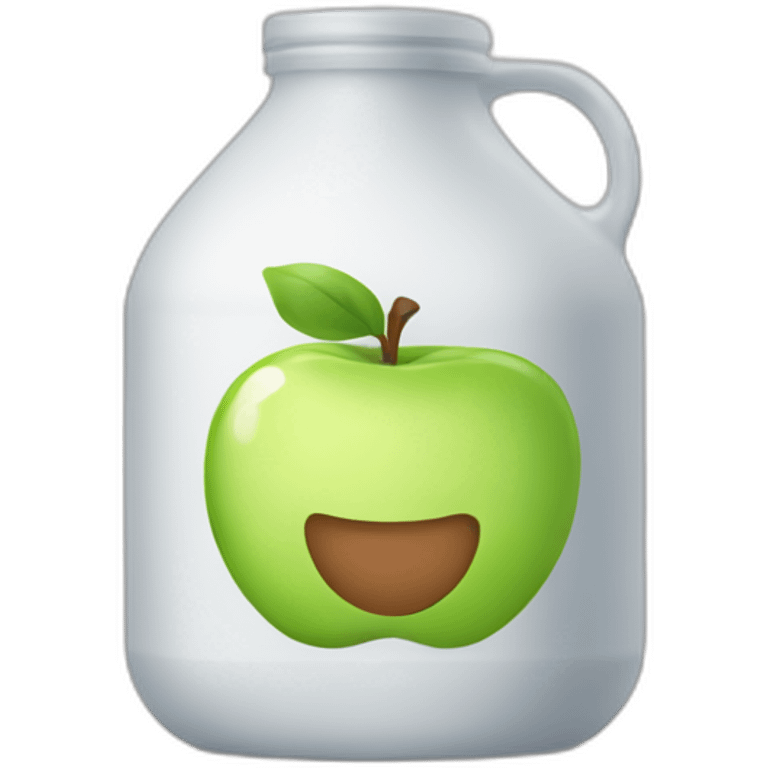 Store plastic Milk jug apple emoji style emoji