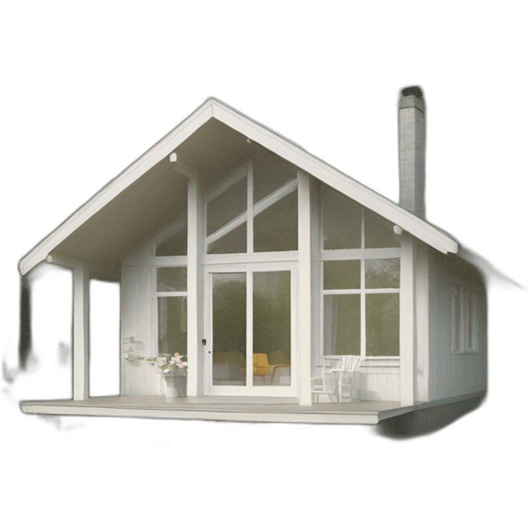 scandinavian modern summer house front emoji