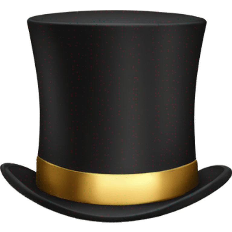 Top Hat with gold band emoji