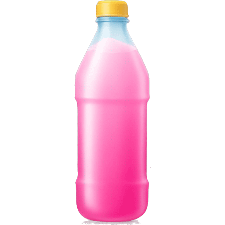 plastic bottle with crystaline pink liquid emoji