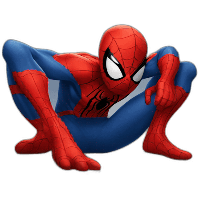 SPIDER MAN ACCROUPI emoji