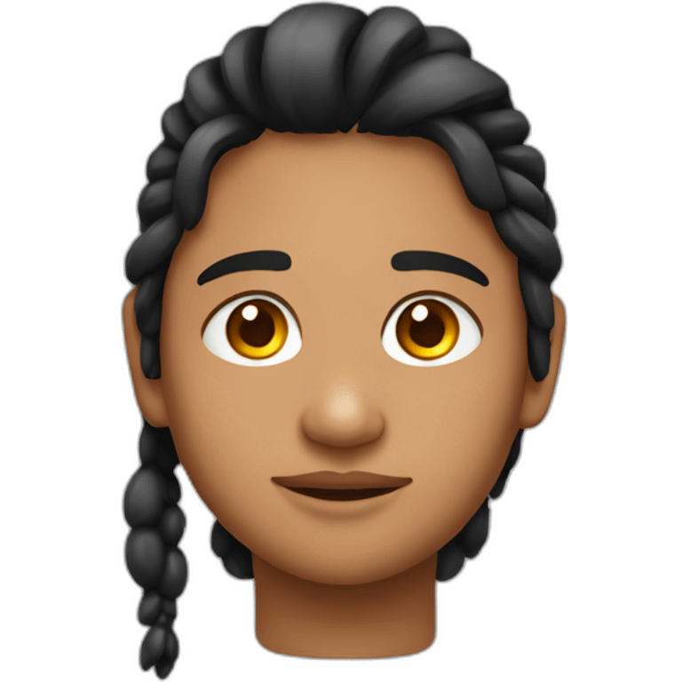 Emoji de un joven indigena con corona emoji