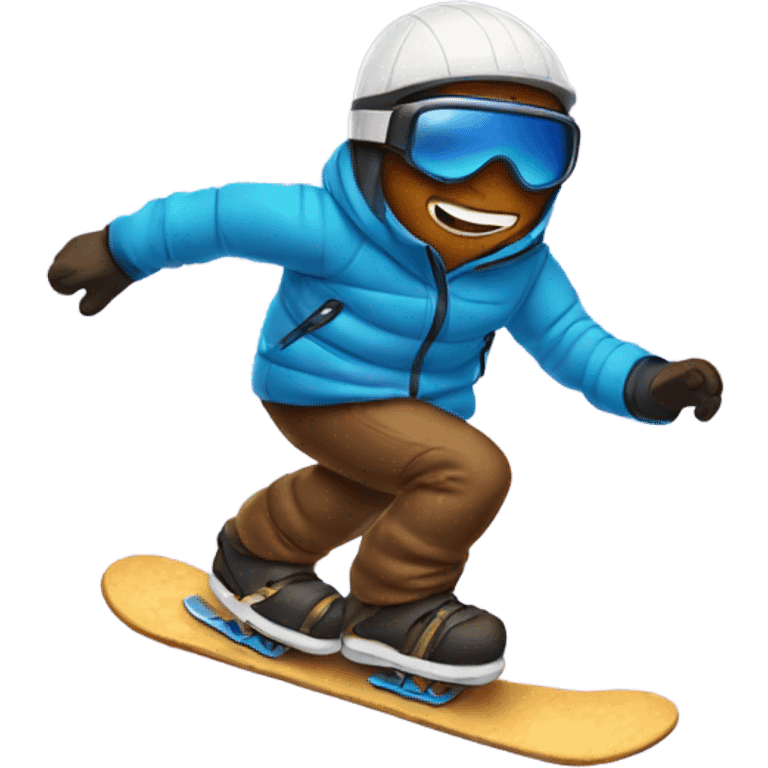 cookie snowboarding emoji