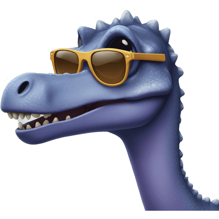 Dianosaur with sunglasses emoji