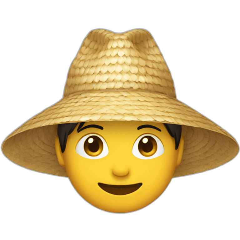 Vietnamese person with straw hat emoji