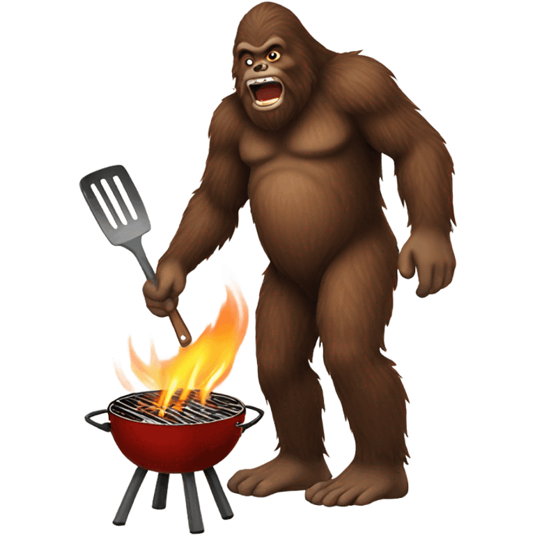 Bigfoot grilling emoji