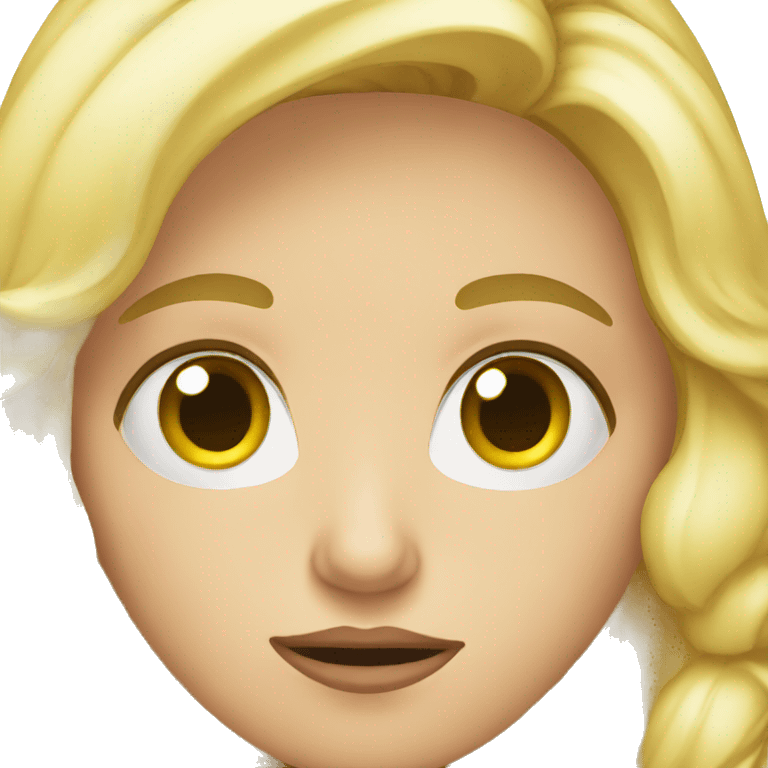 blonde concerned emoji