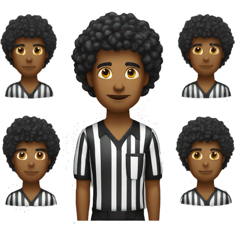 male white basketball referee with curly hair emoji