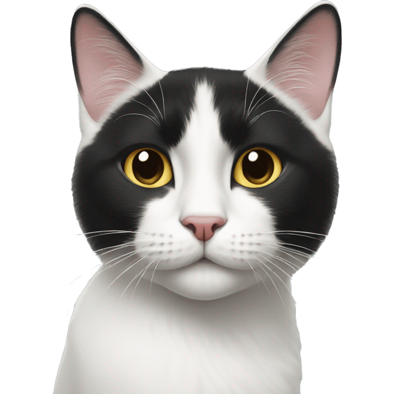 white and black cat emoji