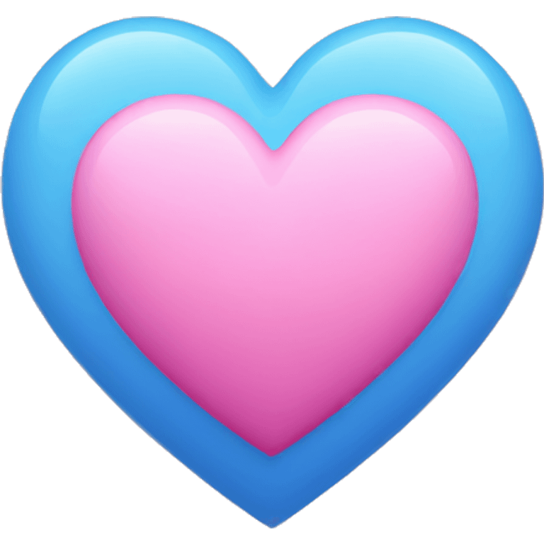 Blue and pink heart emoji