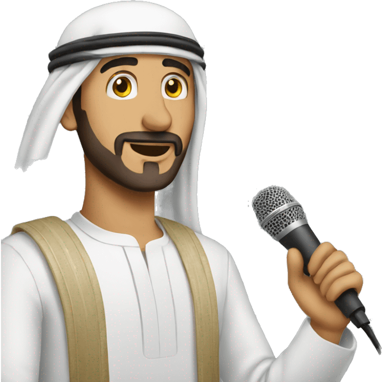 Arab man talking in mic emoji