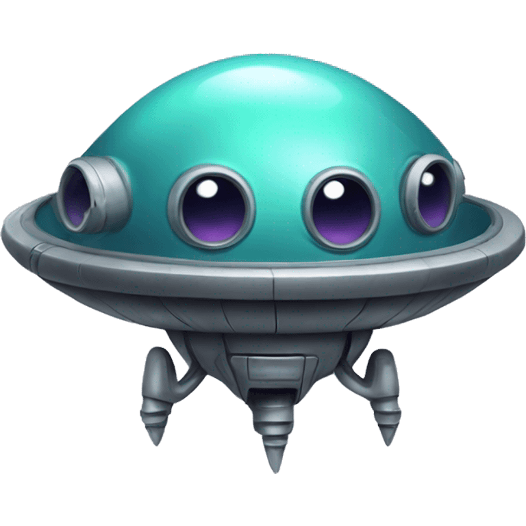 A cute alien spaceship  emoji