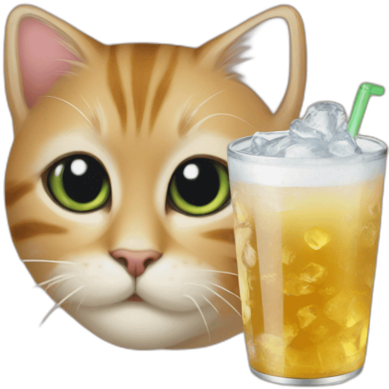 cat drink emoji