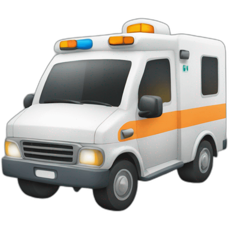 Técnico de ambulancia llegando al hospital  emoji