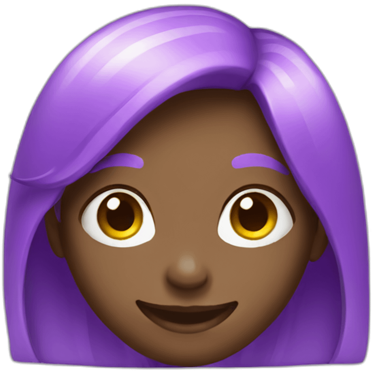 Purple girl smiling emoji