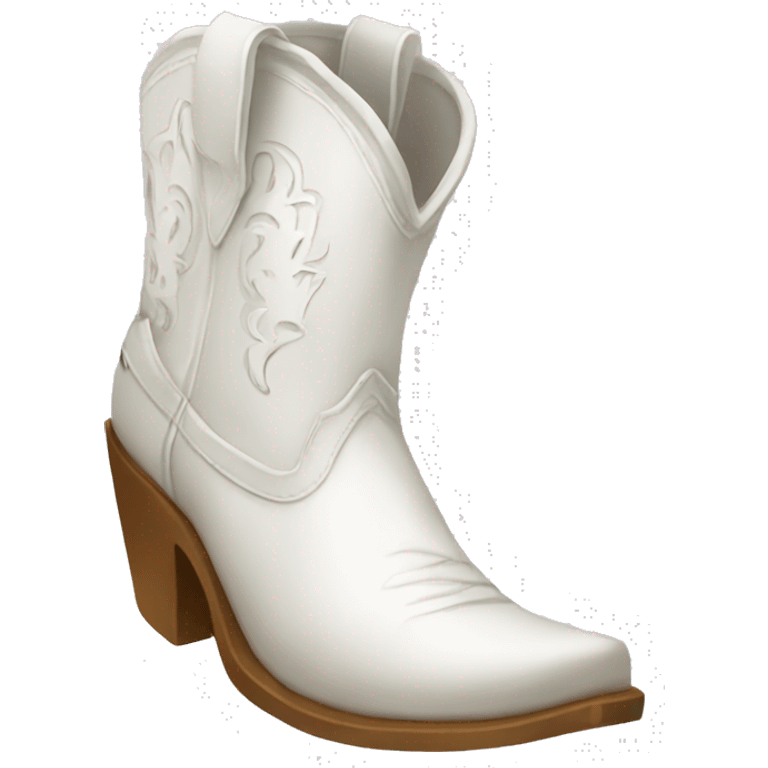 White cowgirl boots  emoji