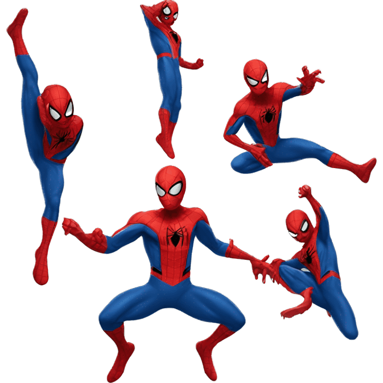 spider-man doing flip emoji