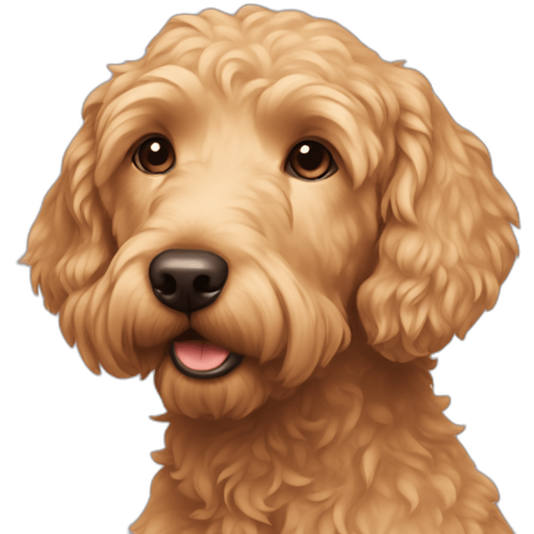 Golden doodle hairless emoji