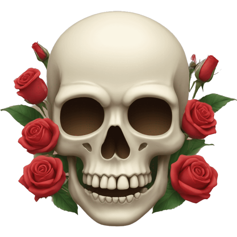 Skull with roses emoji