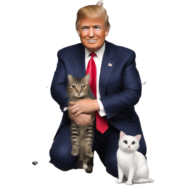 Donald trump petting cat emoji