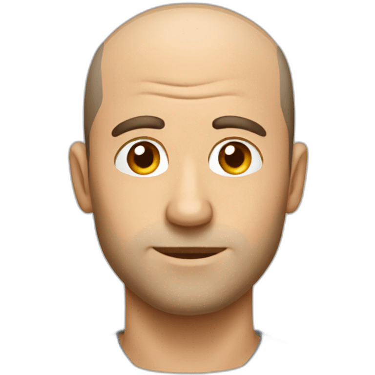 man hair loss profile face emoji