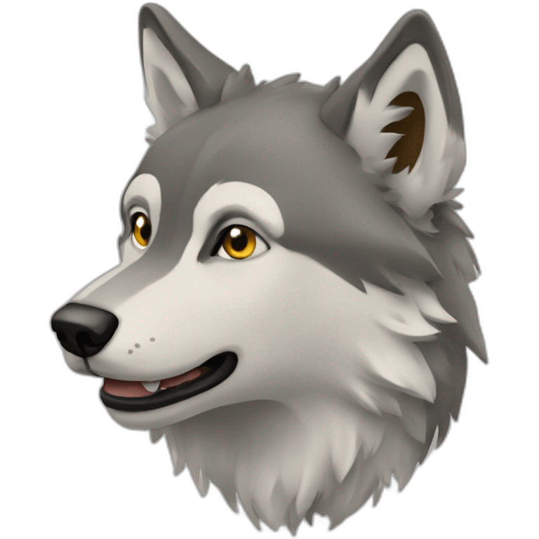 Loup énervé emoji