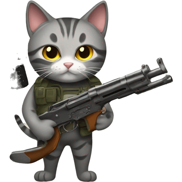 Cats with guns emoji