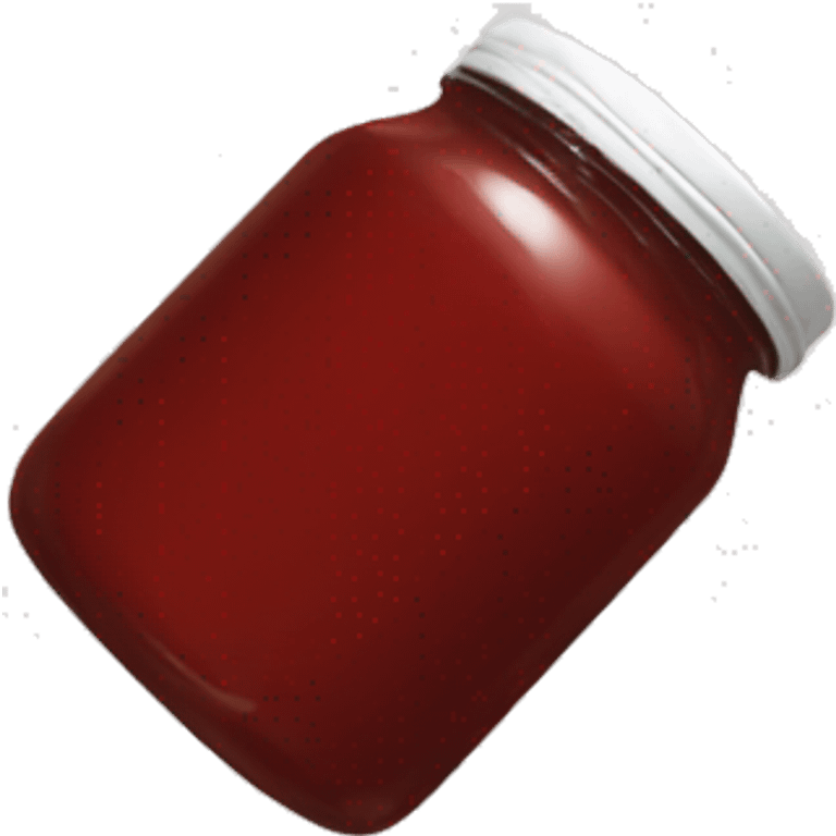 Strawberry jam spread on a perfect circle emoji