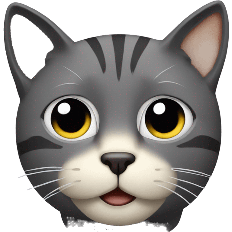 Gato restregando cabeza en mano emoji