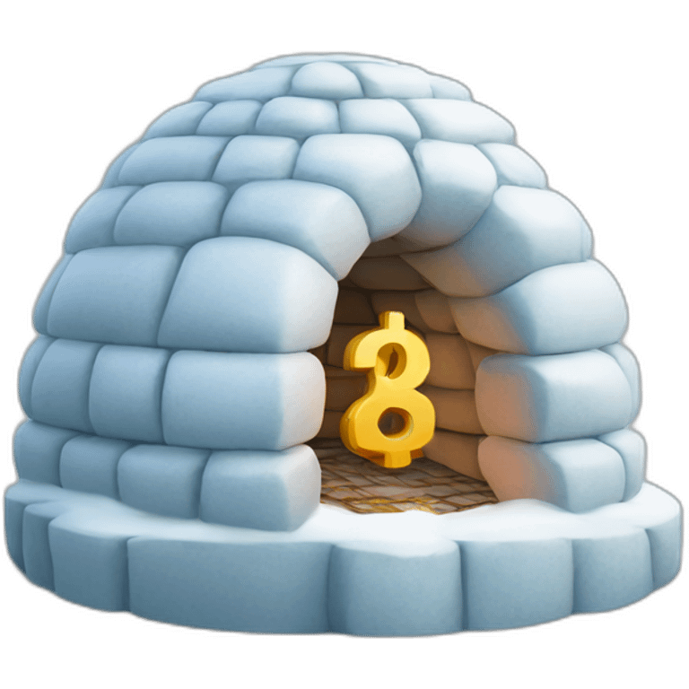 igloo with dollar sign emoji