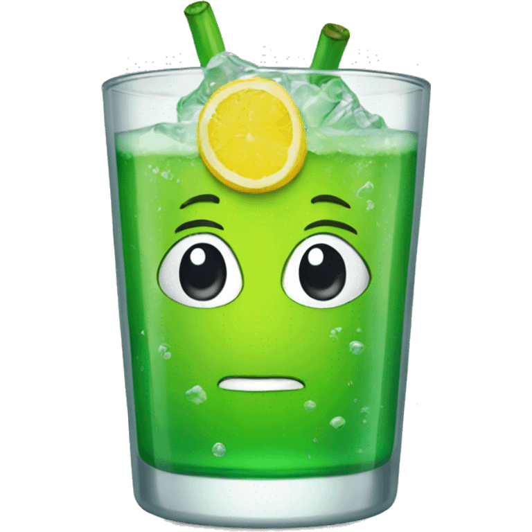 a fresh glass with sprite emoji