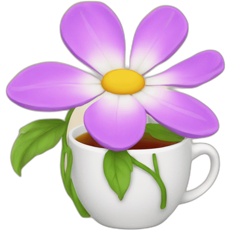 flower mug of tea emoji