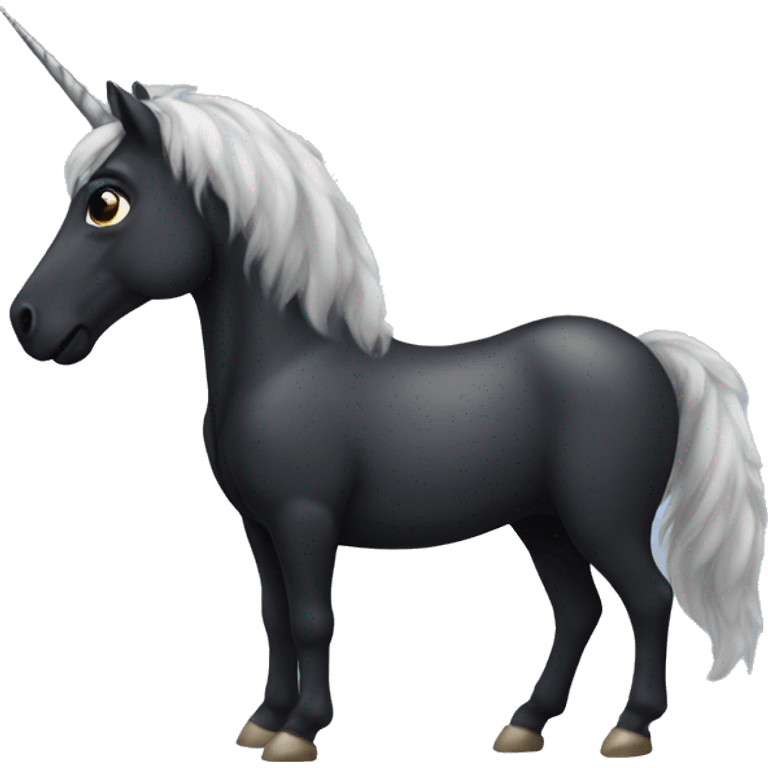 Black unicorn emoji