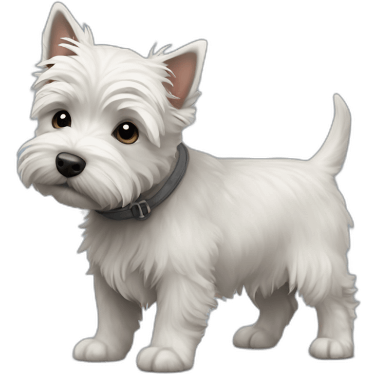 grey westie-cairn puppy emoji