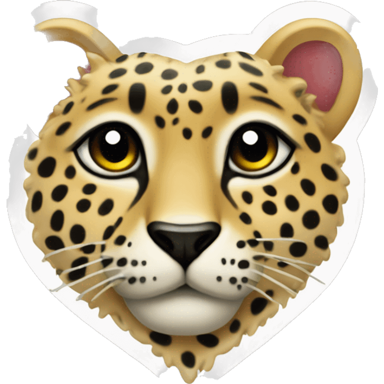 stamp Guépard heart emoji