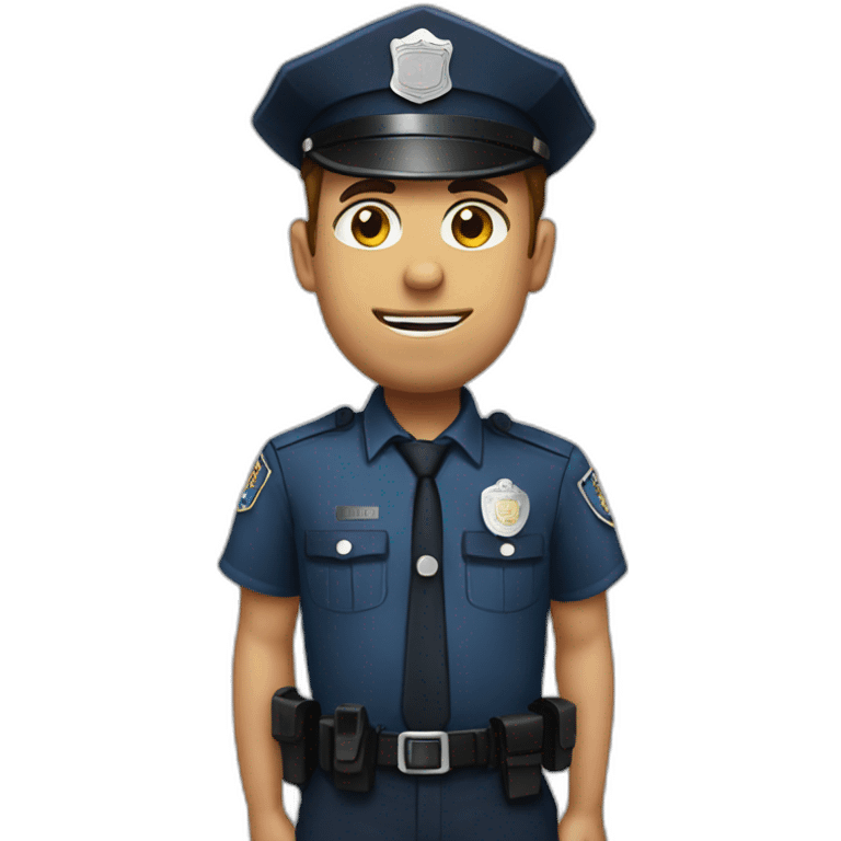 Police officer dirty hands emoji