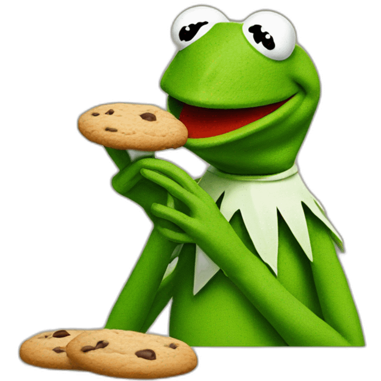 kermit eating cookies emoji