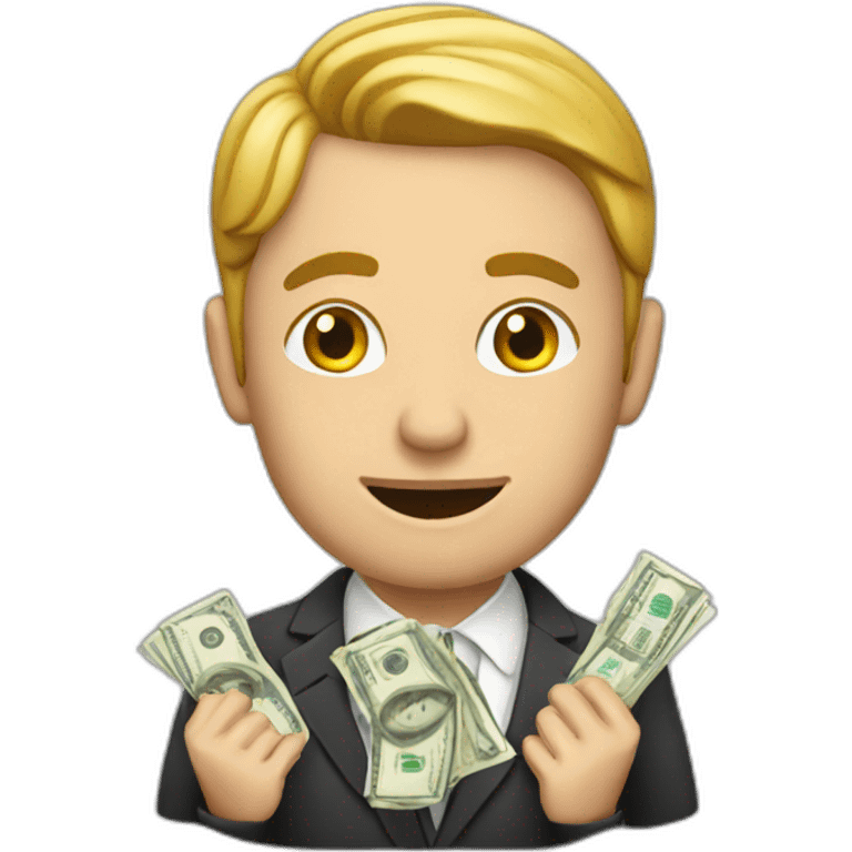 Man with money emoji