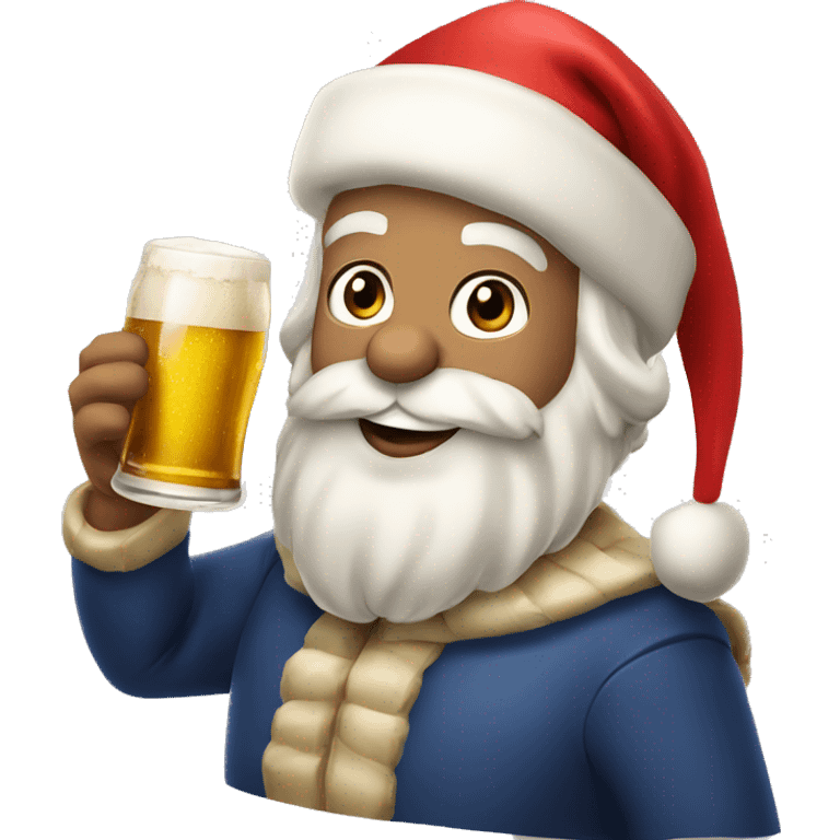 PAPAI NOEL TOMANDO CERVEJA emoji