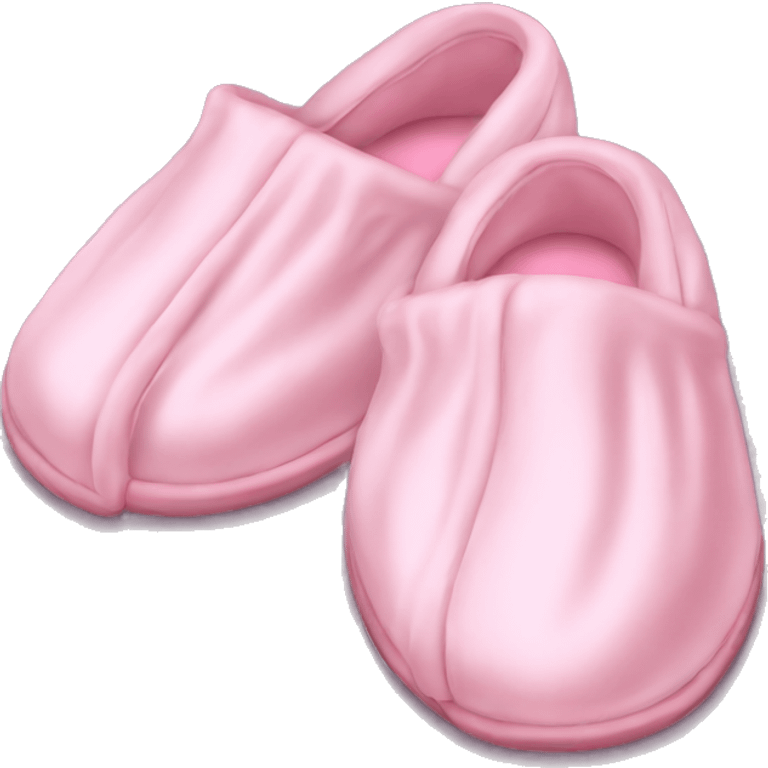 Light pink silk slippers and robe emoji