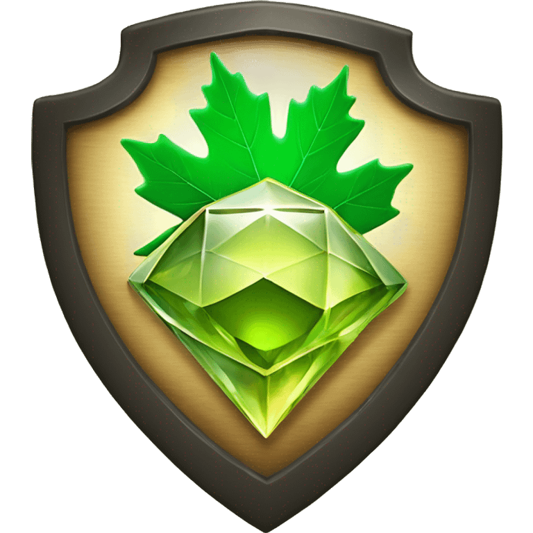 Green Maple Leaf Add two saphire  gems, trophy emoji