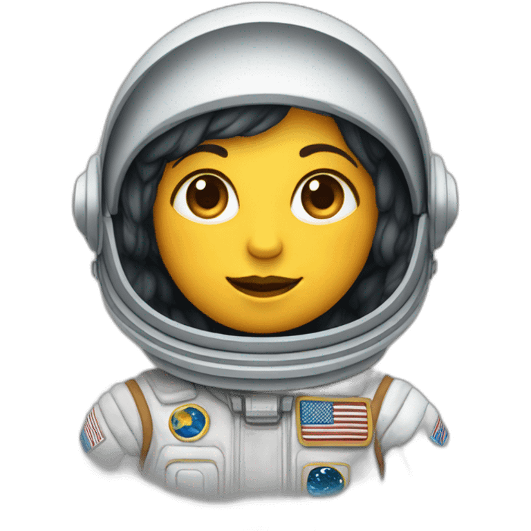 ASTRONAUTA MUJER EN LA LUNA emoji