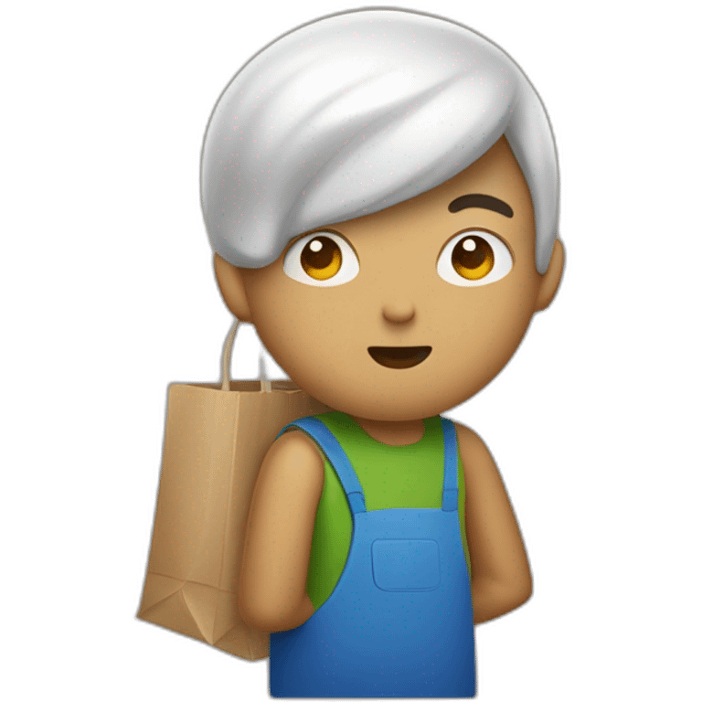 Súper man haciendo instacart emoji